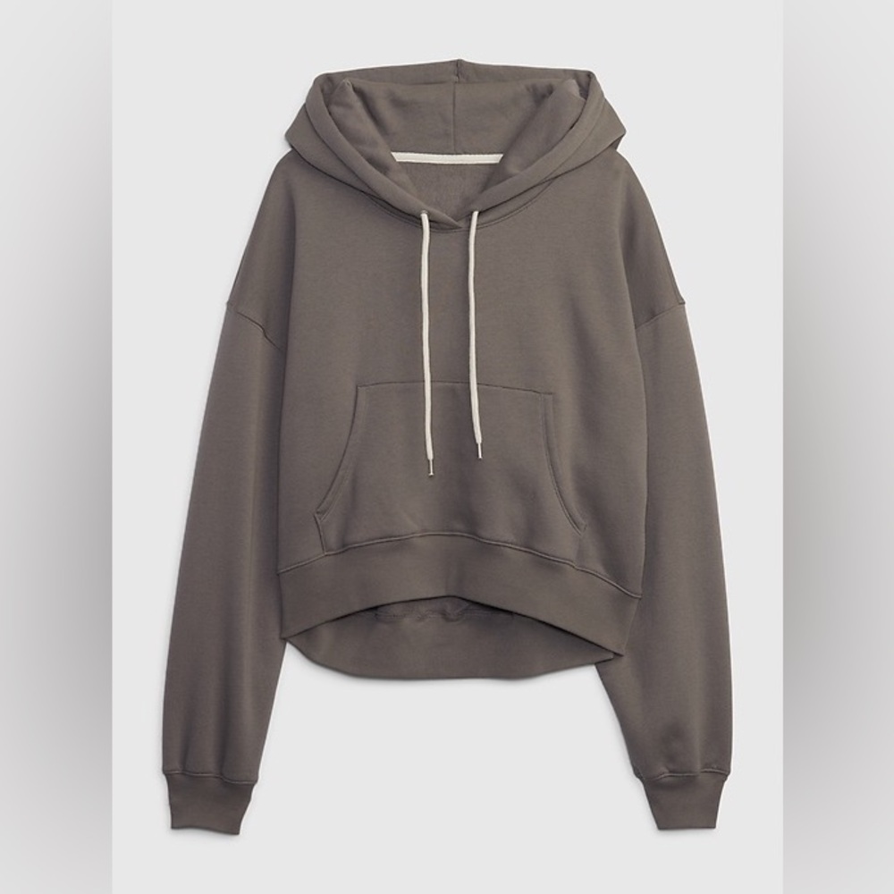 NWT GAP VintageSoft Cropped Hoodie Brown XL